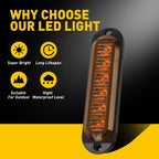 Set of 4 LED Side Marker Amber Lights for Truck Trailer RV