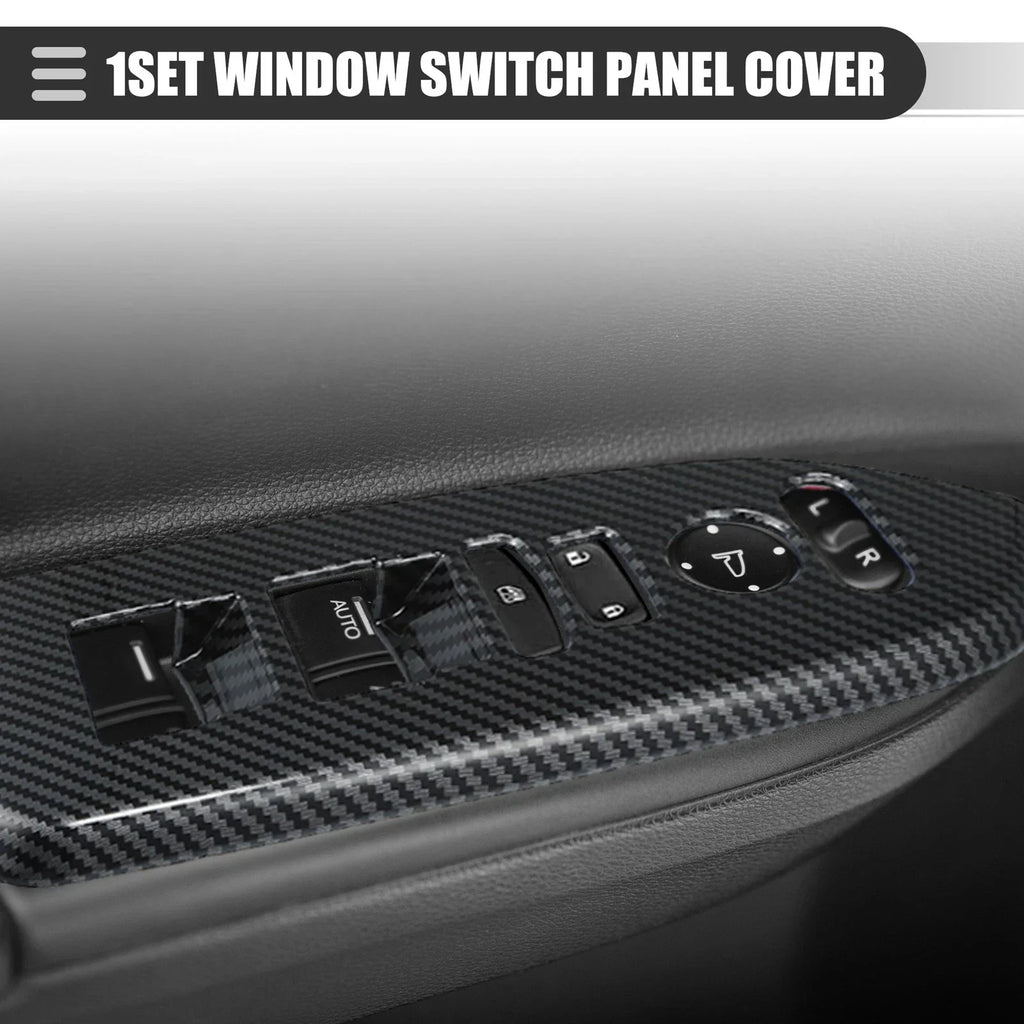 Window Switch Panel Cover Trim for Honda CRV 2017-2022 Carbon Fiber
