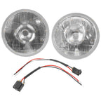 Headlight Upgrade Kit 7in Round Glass Lenses for Ford