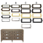 12pc Metal Drawer Label Tag Pull Handle for File Case