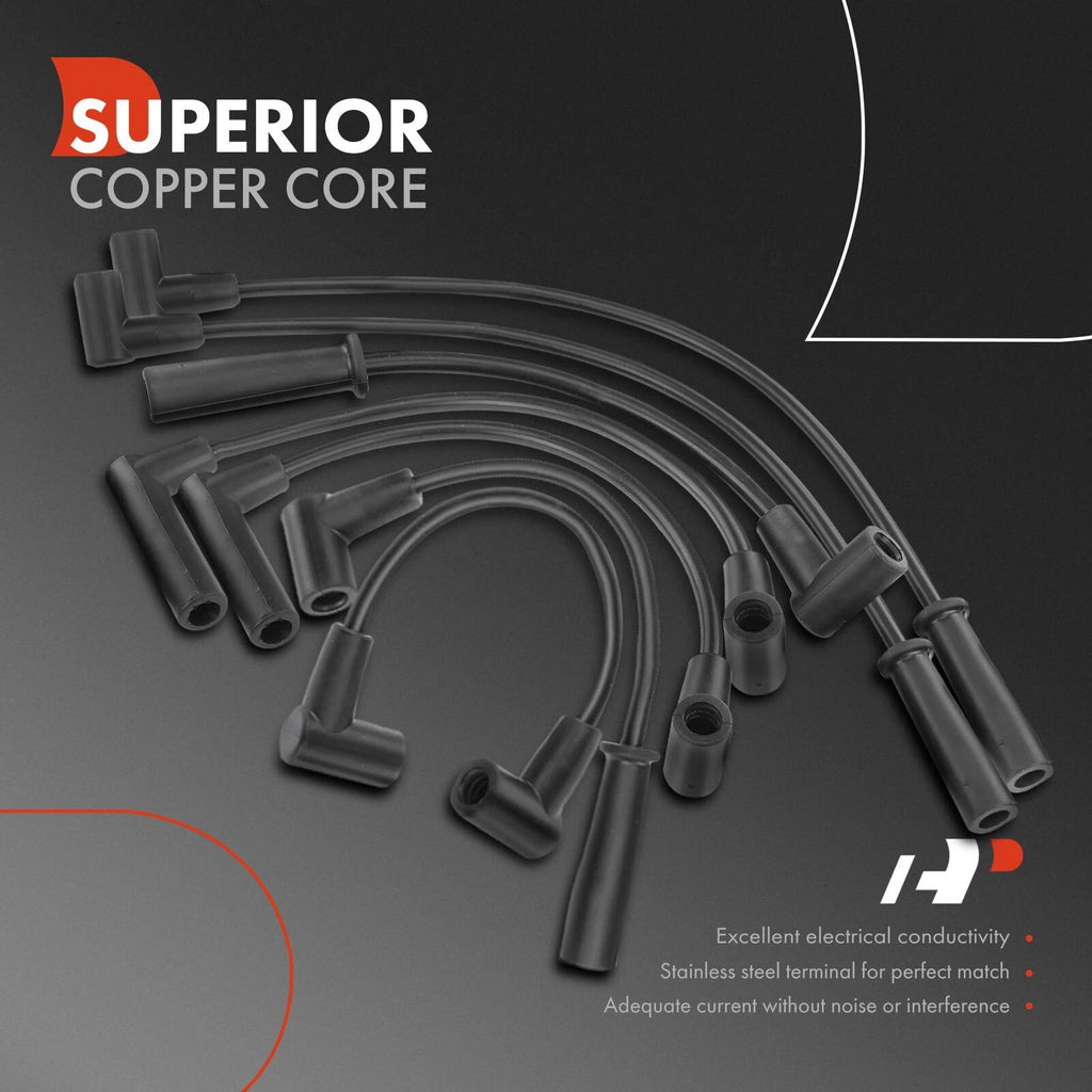 7x Spark Plug Wire Set for Jeep Cherokee Wrangler Comanche (1991-1999)