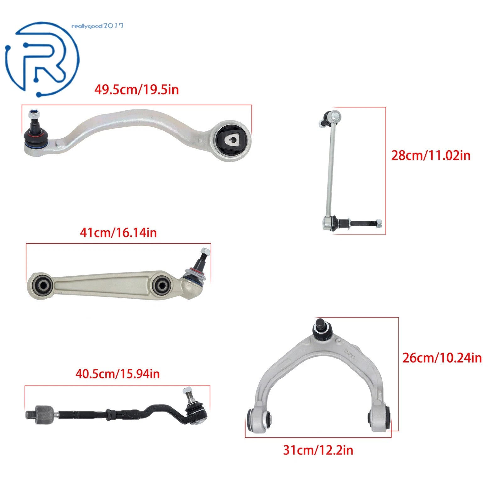 12X Front Control Arms + Ball Joints + Sway Links + Tie Rods for BMW X6 (2007–2013)