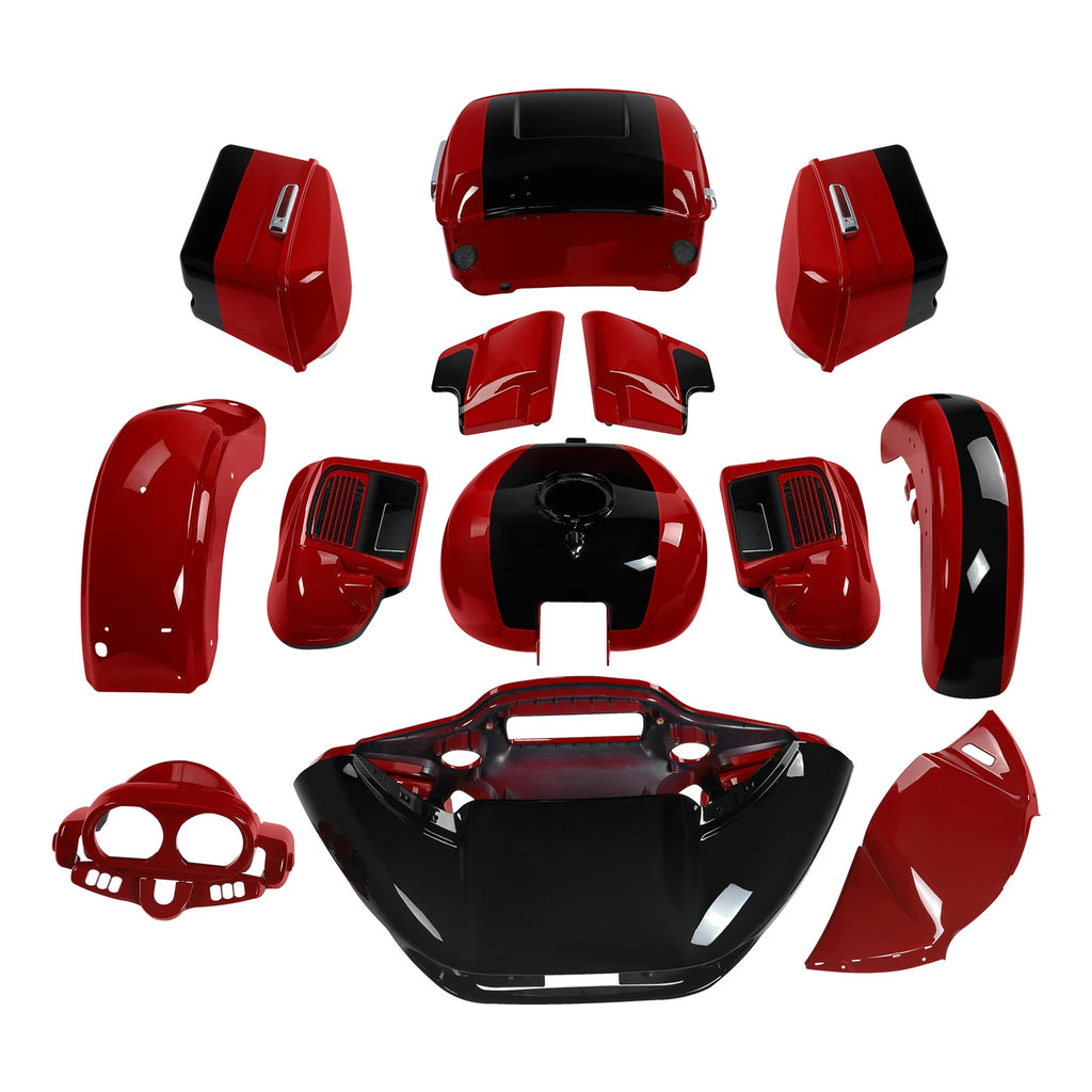 Fairings Body Work Kit for Harley Road Glide (2015–2024) Billiard Red/Vivid Black