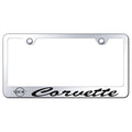 Script on Mirrored License Plate Frame for Chevrolet Corvette C4