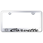 Script on Mirrored License Plate Frame for Chevrolet Corvette C4
