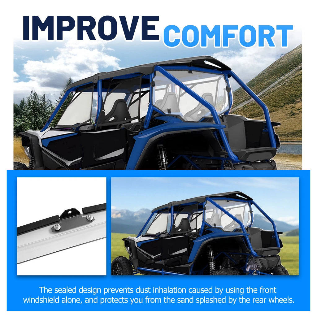 Clear Rear Windshield for Honda Talon 1000X-4 (2020–2023)