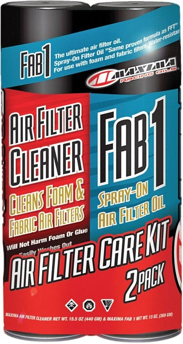 2X Maxima Air Filter Care Kit for ATVs, Dirt Bikes, Motorcycles