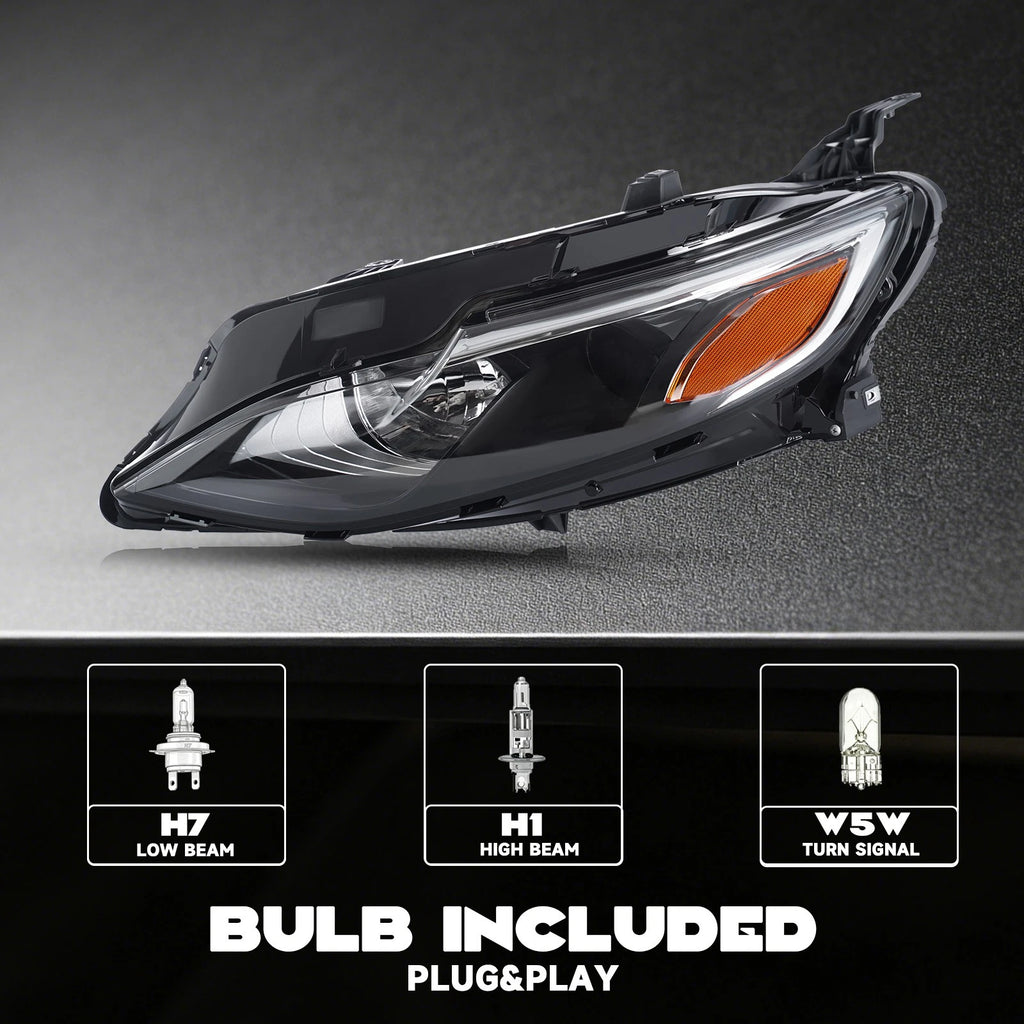 Halogen Headlight Headlamp for Chevy Malibu (2019–2025) Left Driver Side