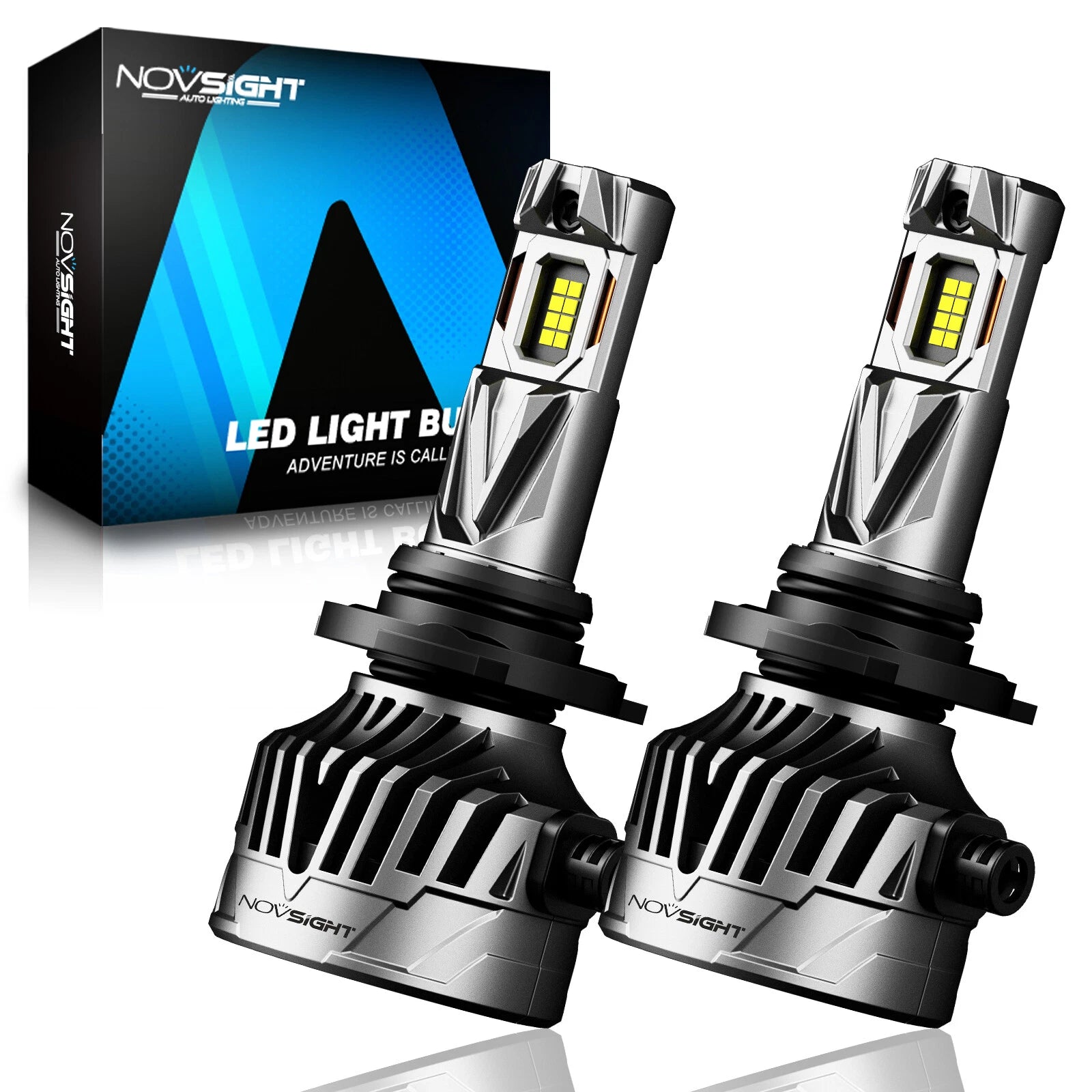 2X NOVSIGHT 9006 LED Headlight Bulb Kit for Low Beam (6500K, 30000LM)