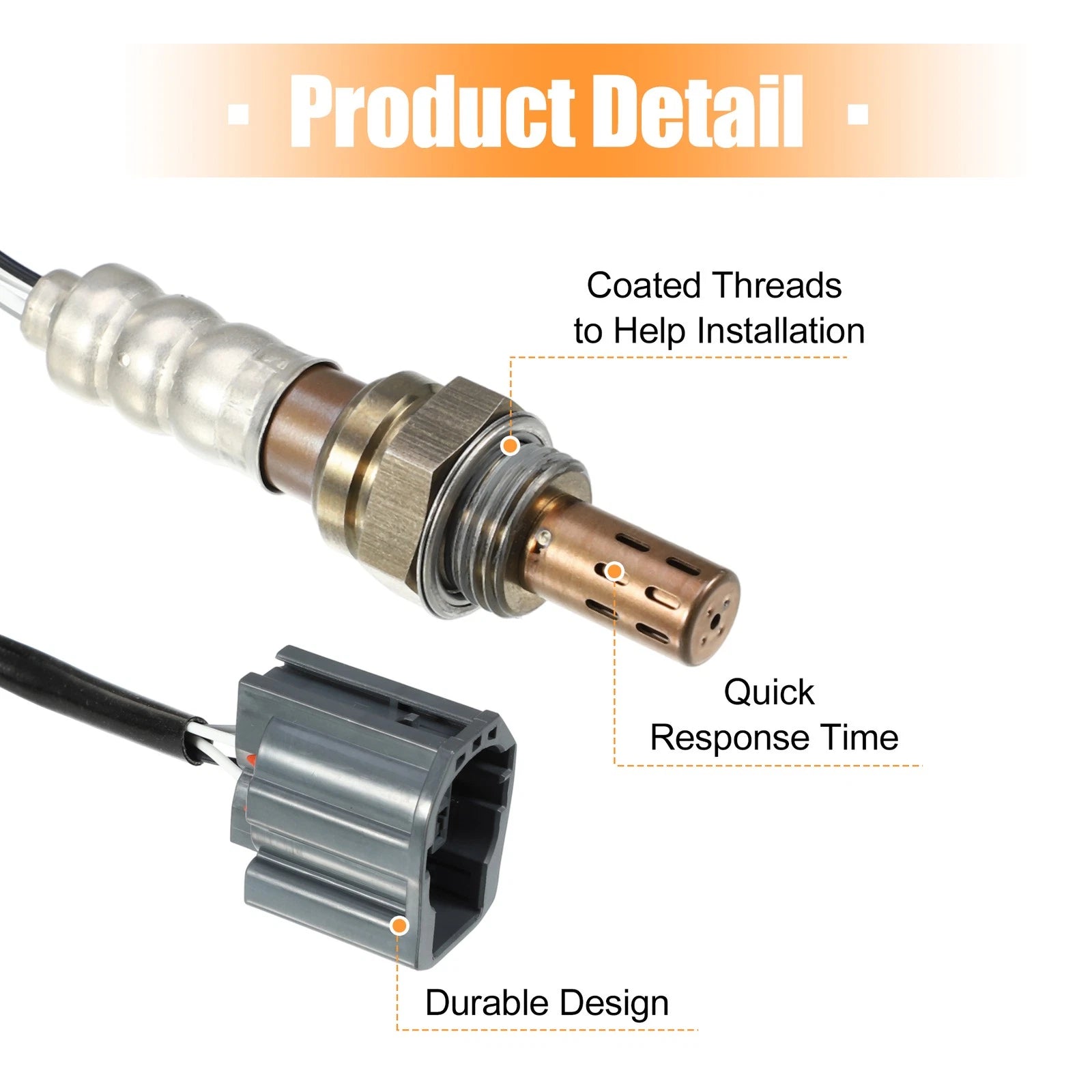 2 Pcs Up and Downstream Oxygen Sensor for Mazda 3 L4 (2004–2005) No.L3K218861A