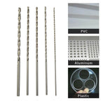 5Pcs HSS Extra Long Drill Bit Set for Metal (160mm, 2/3/3.5/4/5mm)