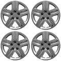 17' 5 Spoke Spring Steel Clip Chrome Wheel Cover Hubcaps - XIEUH501