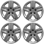 17' 5 Spoke Spring Steel Clip Chrome Wheel Cover Hubcaps - XIEUH501
