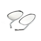 Chrome Rearview Oval Mirror for Honda Shadow Spirit 750 1100 VTX1300 VTX1800 (2001-2010)