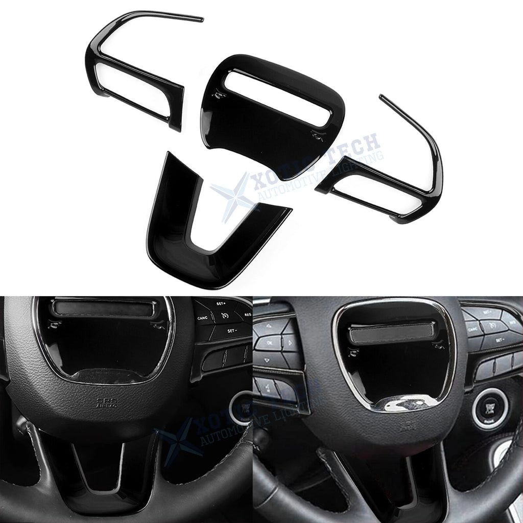 Glossy Black Driver Side Control Cover Trim for Dodge Challenger Charger (2015–)