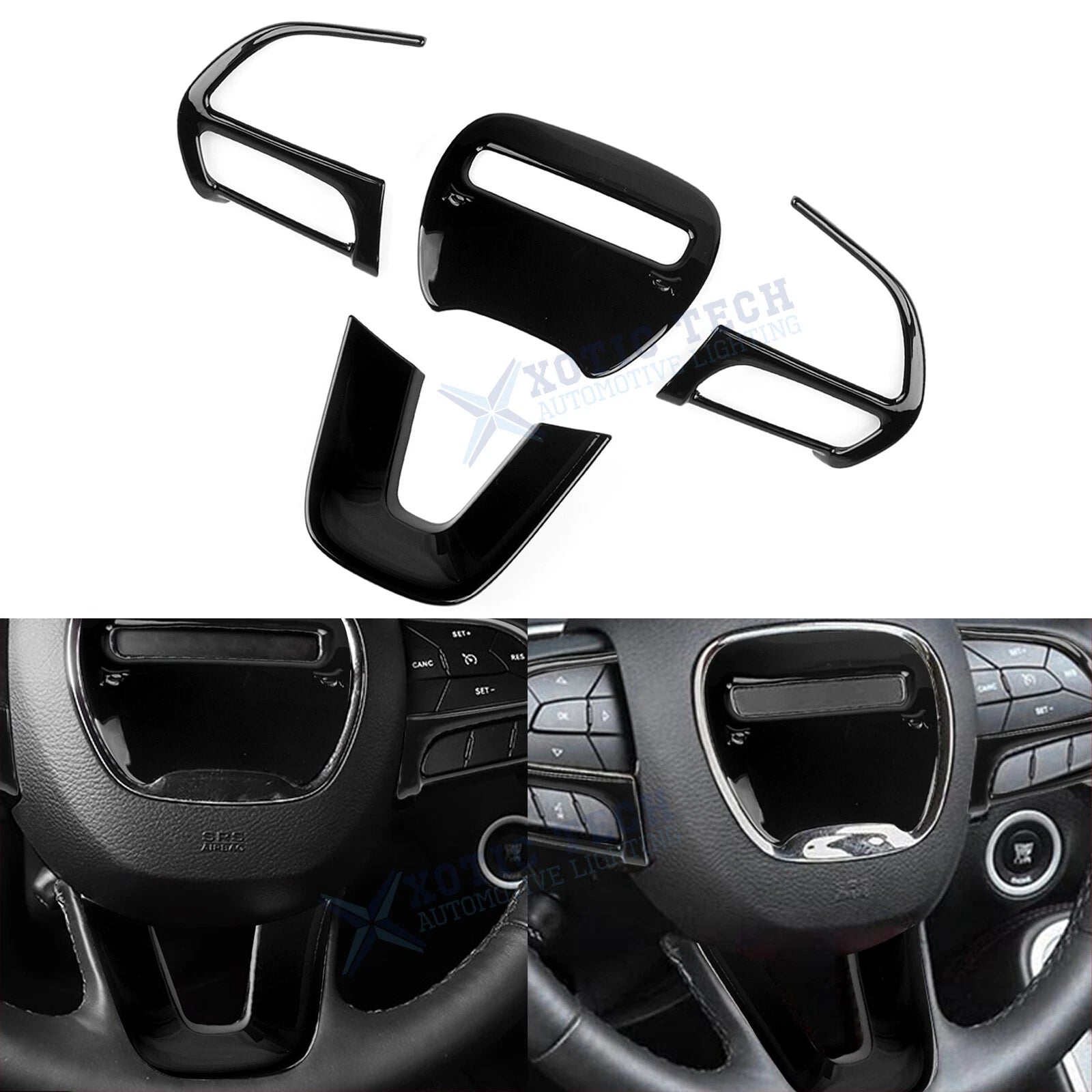 Glossy Black Driver Side Control Cover Trim for Dodge Challenger Charger (2015–)
