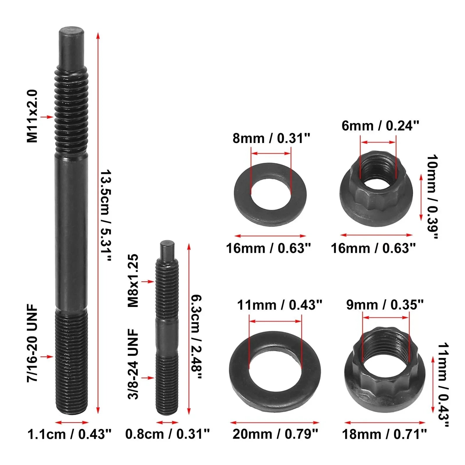 Cylinder Head Stud Kit for Chevy LS1 LS6 5.3L 5.7L 6.0L Engine (2004-2006)