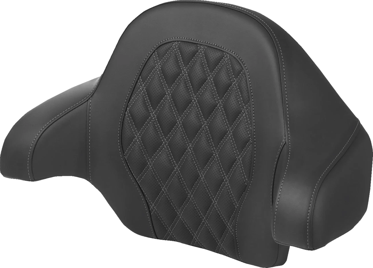 SADDLEMEN Tour-Pak Backrest Pad for FL (Lattice Stitch, Dark Gray Stitch)