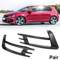 1 Pair Glossy Black Front Bumper Fog Light Grille Cover for Volkswagen Golf MK7 (2015–2019)