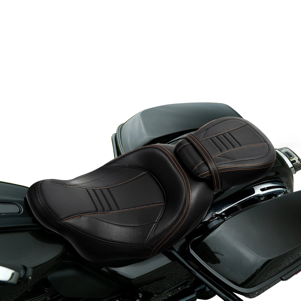 Low-Profile Driver Passenger Seat for Harley Electra Road Glide (2009–2023)