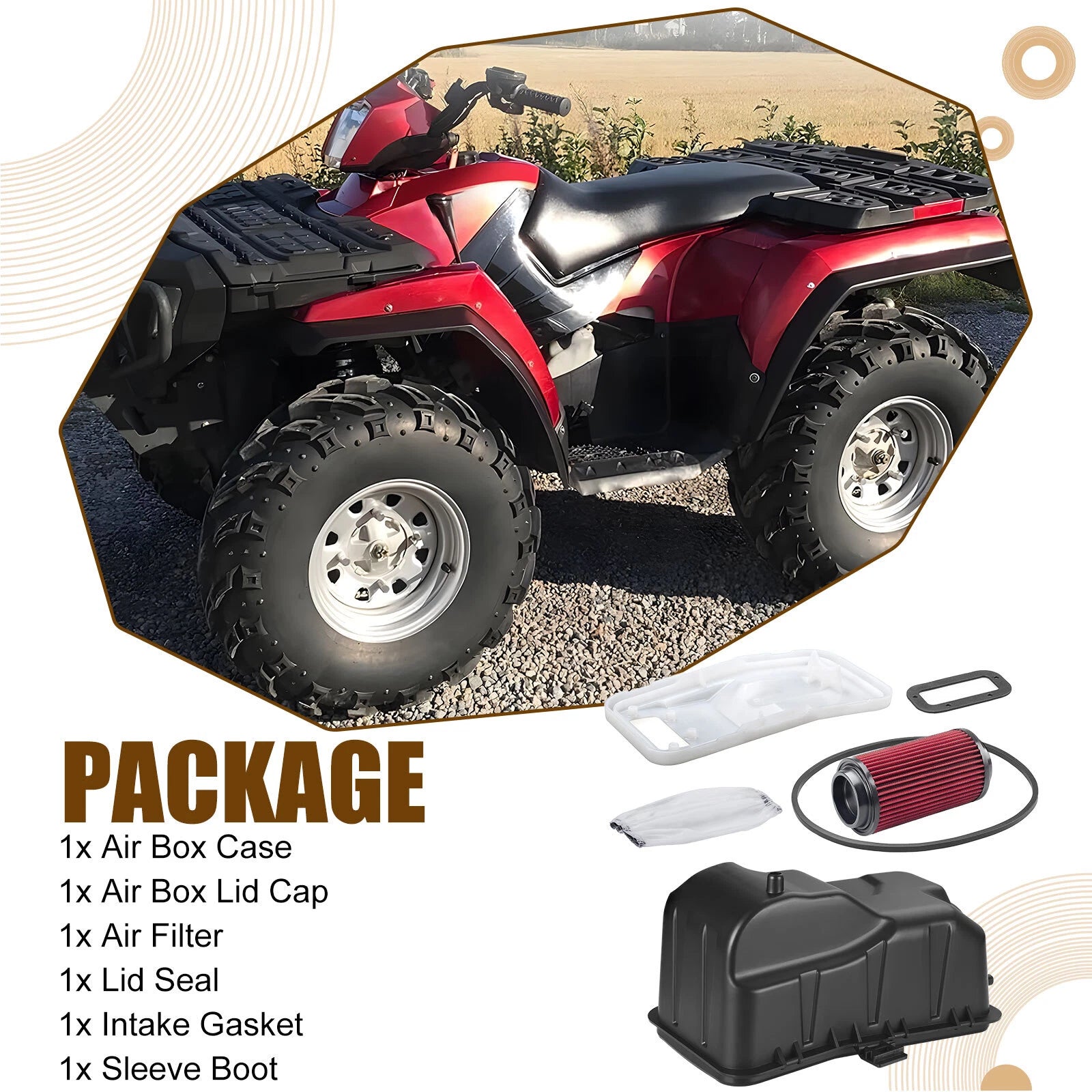 Air Filter Box Lid Cover Seal Kit for Polaris Trail Blazer/Trail Boss 330 (2010–2013)