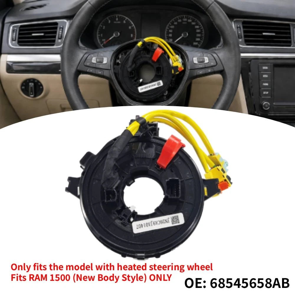 Clock Spring for RAM 1500 (2019–2024) 68545658AB, Heated Steering Wheel