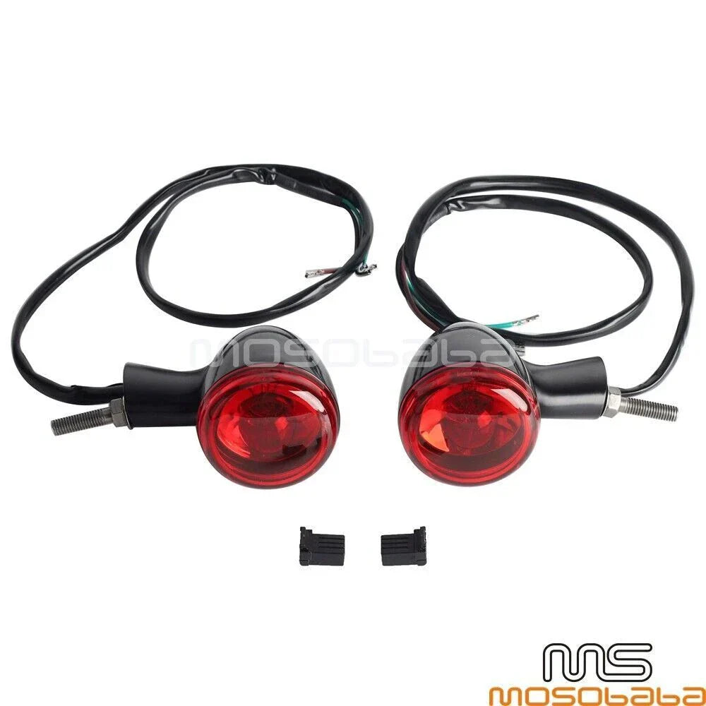 Bullet Red Brake Stop Light Taillight for Harley Sportster XL883 XL1200 (1992-2022)