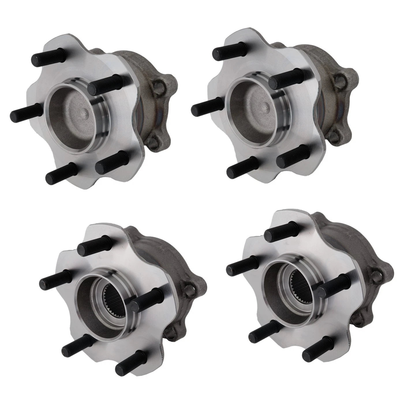 Set of 4 Wheel Hubs for Sedan (Front & Rear)