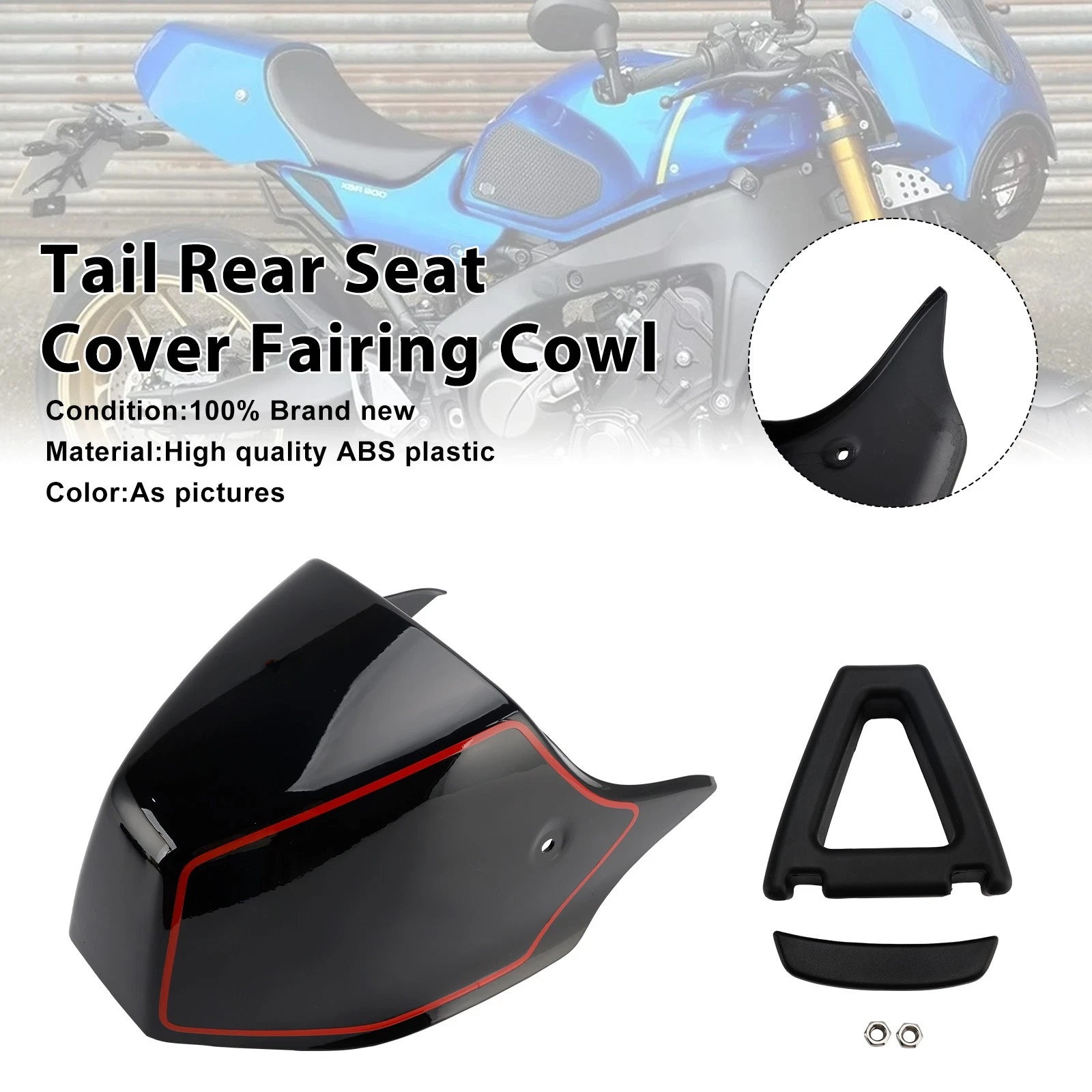 Rear Tail Pillion Seat Fairing Cover for Yamaha XSR900 (2022–2025) Black