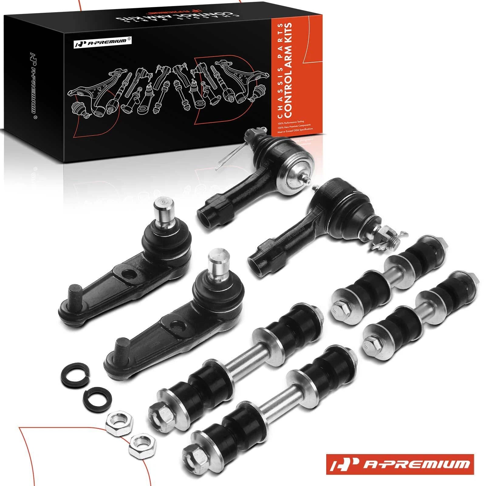 Set of 8 Sway Bar Link Tie Rod Ends for Ford Escort (1997–2003)