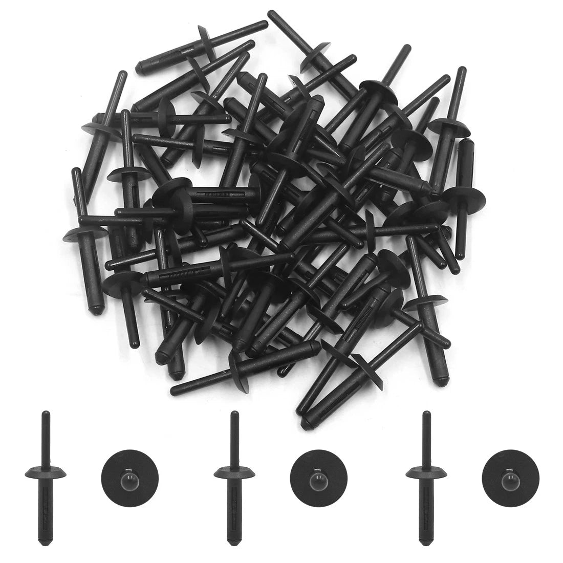 50 Pcs Plastic Rivets Fastener Clip 6mm for BMW 