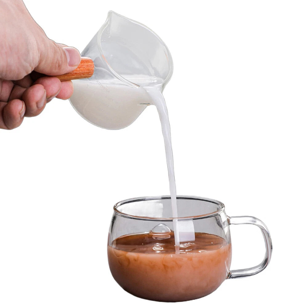 Double Spout Measure Milk Cup for Espresso Shot (75ML)