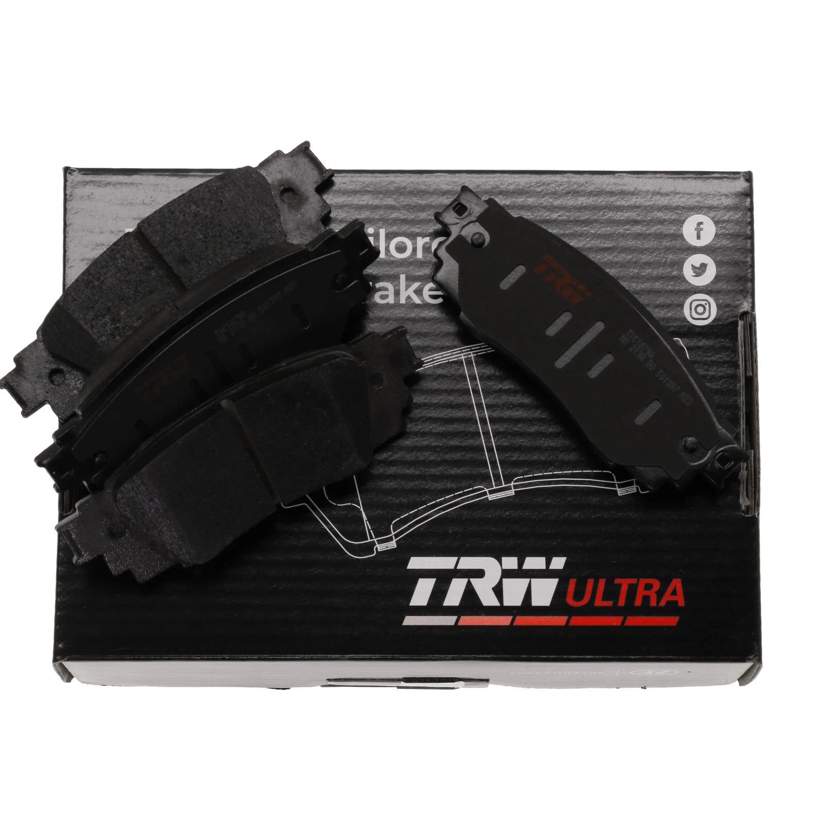 Set of 4 Disc Brake Pads for Toyota Camry (2018–2025)