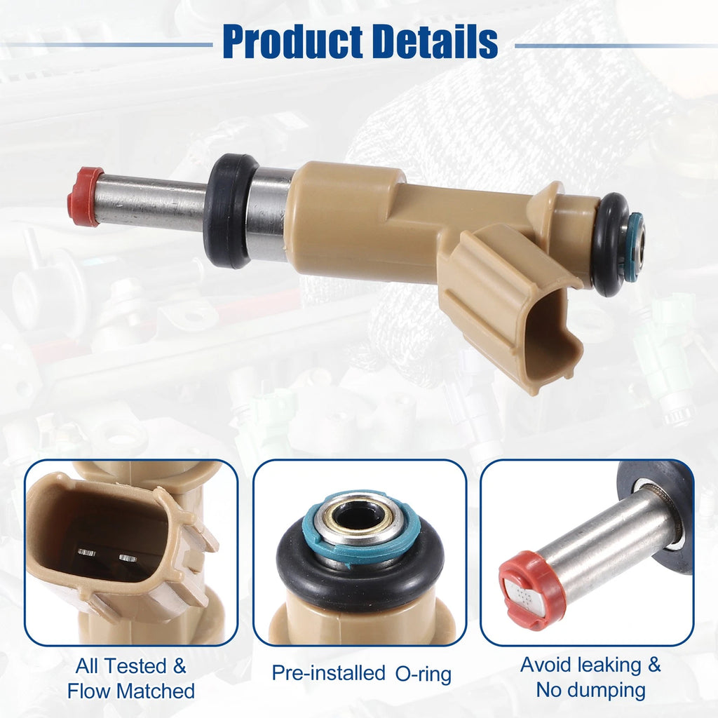 6X Fuel Injector Nozzle 23250-39215 for Toyota 4Runner (2010–2019) V6 4.0L