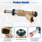 6X Fuel Injector Nozzle 23250-39215 for Toyota 4Runner (2010–2019) V6 4.0L