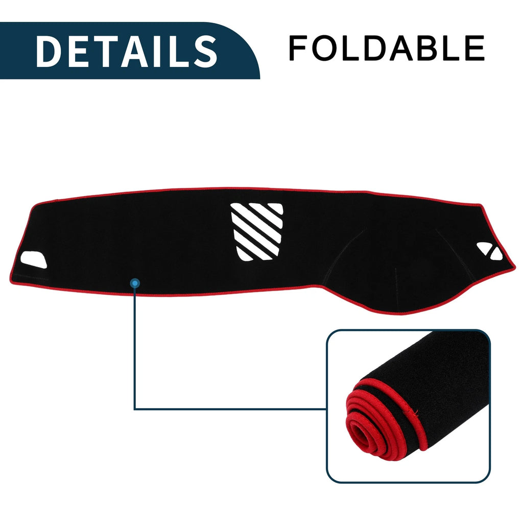 Dashboard Cover Mat for BMW 5 Series F10 F11 (2010–2017) Black Red
