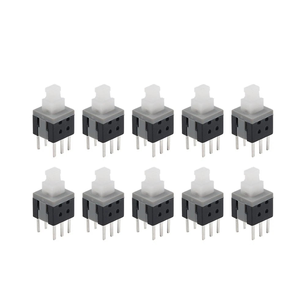 Set of 10 Tactile Push Button Switch 6 Pin 5.8x5.8x10mm