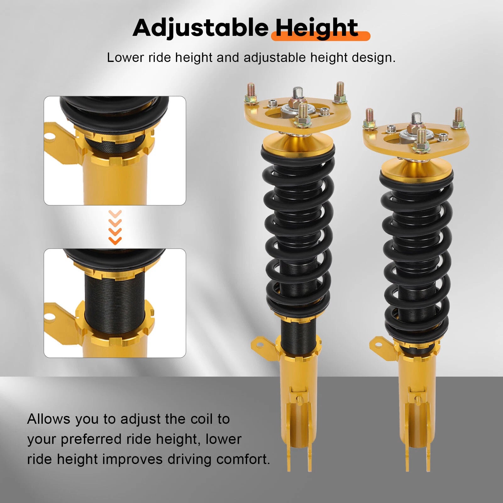 Coilovers for Mitsubishi Lancer ES Sedan (2008–2016) Adjustable Height Kit