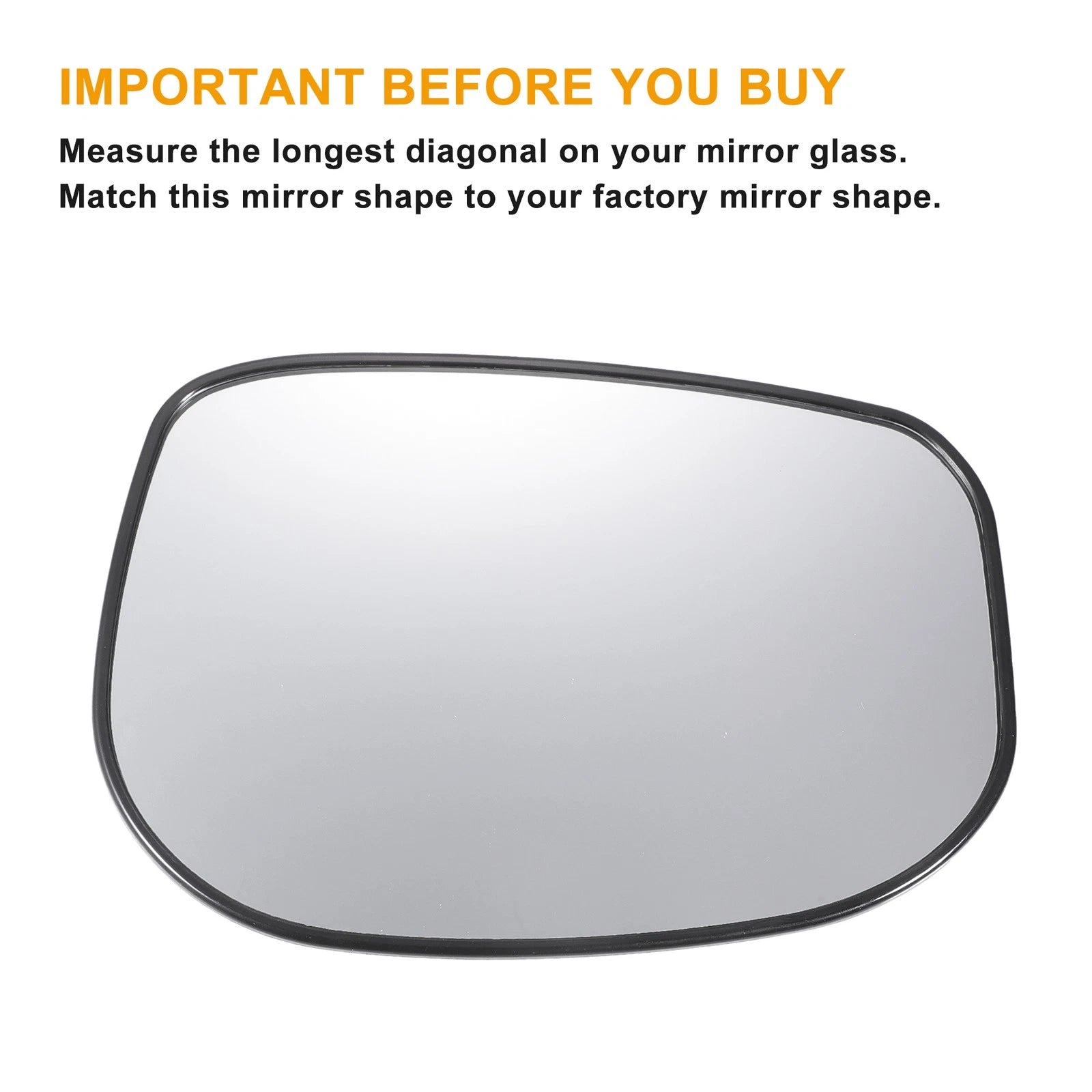 Right Side White Mirror Glass for Honda Fit Jazz (2009–2013)