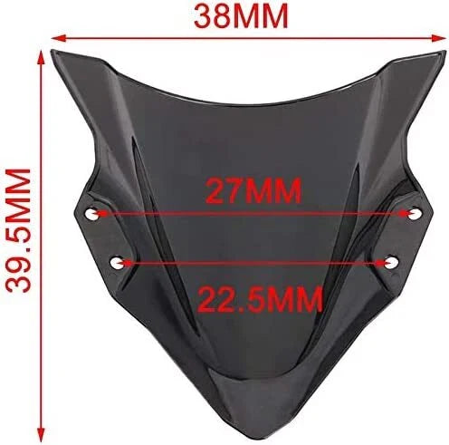 Black Windscreen for 2017-2021 Kawasaki Ninja 400 (2017-2021)