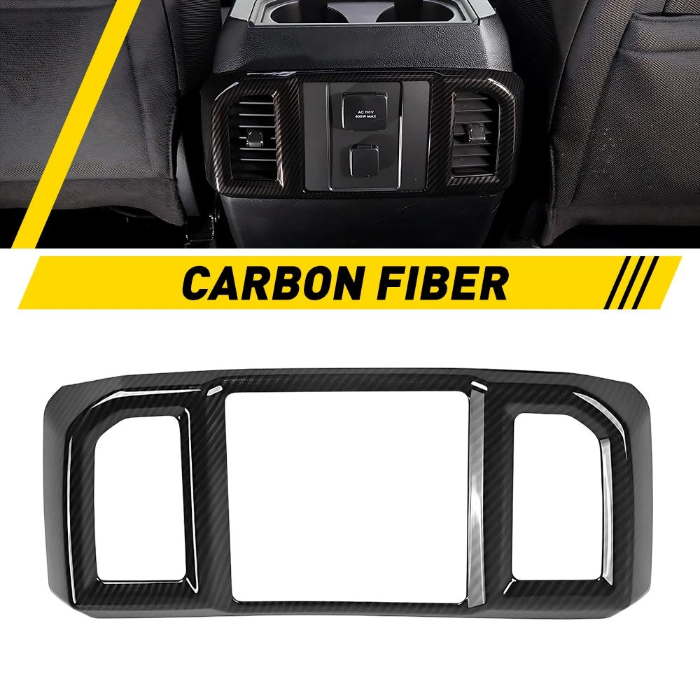 Rear Carbon Fiber AC Air Vent Outlet Cover Trim for Ford F150 (2015–2020)