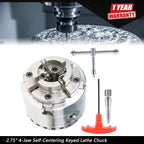 2.75" 4-Jaw Self-Centering Lathe Chuck for Various Models