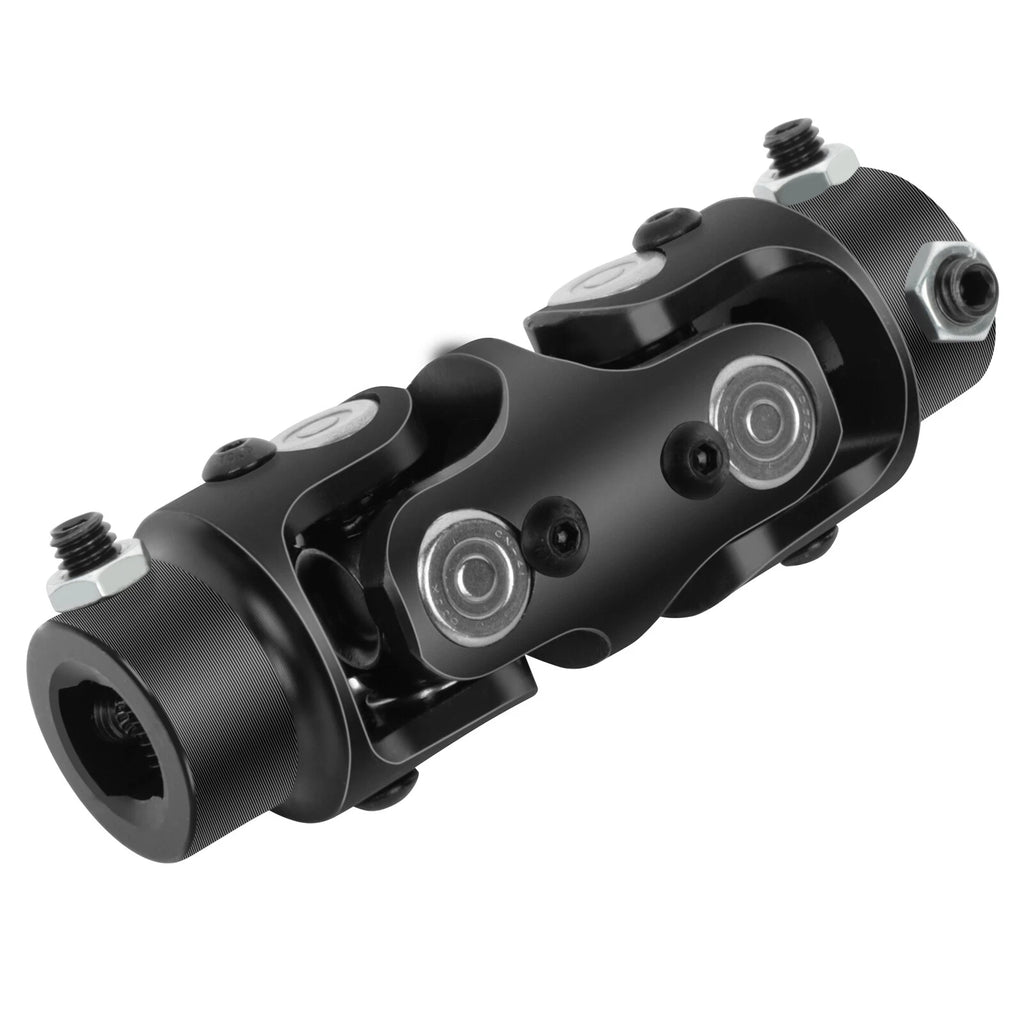 2X Black Universal Steering U-Joint Shaft 3/4" DD X 3/4" DD