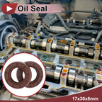 2X Oil Seal Rotary Shaft Seal FKM Rubber 17x30x8mm for Various Models