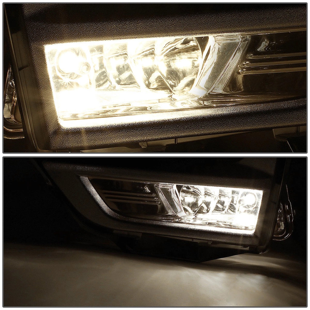 Pair of Smoked Lens Fog Lights with Switch & Silver Bezels for Rogue (2017–2018)