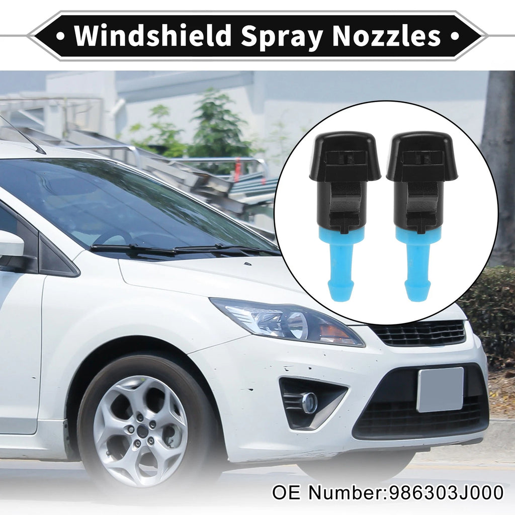 2Pcs Front Windshield Washer Nozzle for Kia Borrego (2008–2012) No. 986303J000