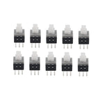 10PCS 5.8x5.8x10mm 6 Pin Tactile Push Button Switch Black for Automotive