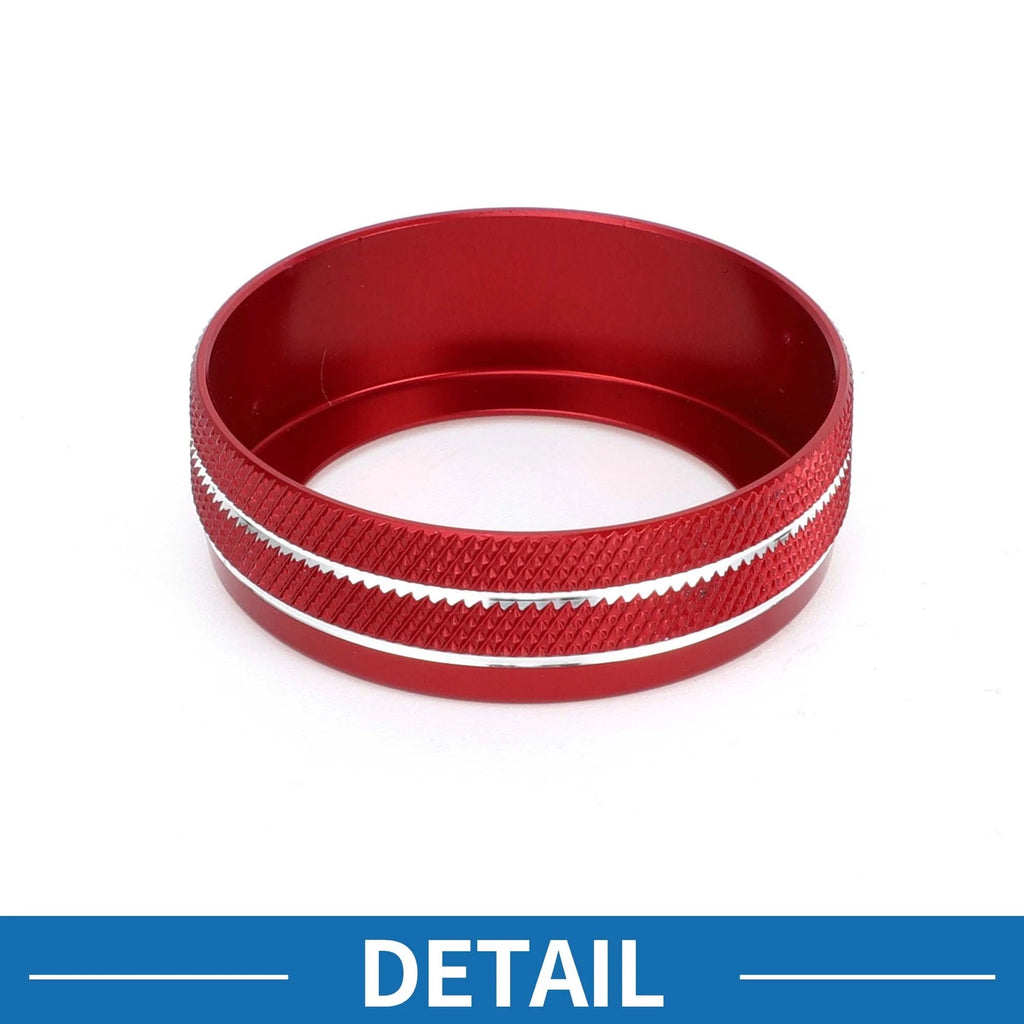 Set of 2 AC Climate Heater Switch Knob Cover Ring for Hyundai Elantra (2021–2024) Red