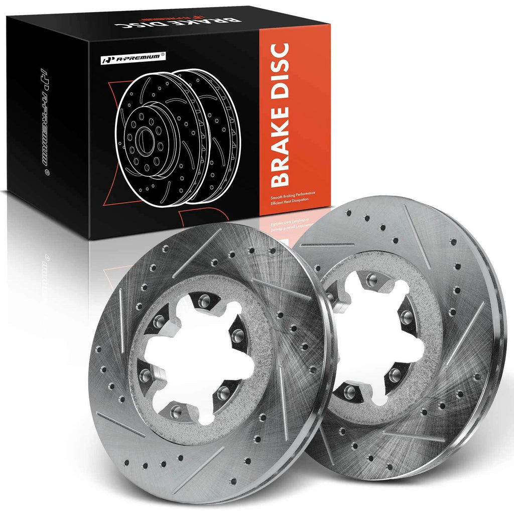 Front Drilled Brake Rotors for Chevy Colorado GMC Canyon (2004–2008)