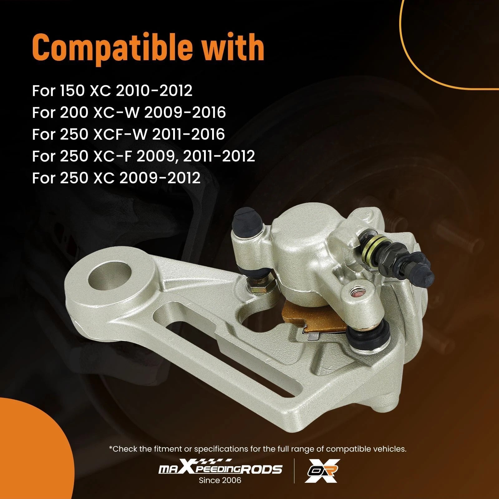 Rear Brake Caliper for KTM XC-F XC-W XCF-W 150 200 250 300 350 (2017–2023)